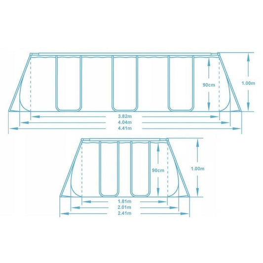 BESTWAY 56441 - Piscina Desmontable Tubular Power Steel 404x201x100 cm Depuradora de cartucho de 2.006 litros/hora