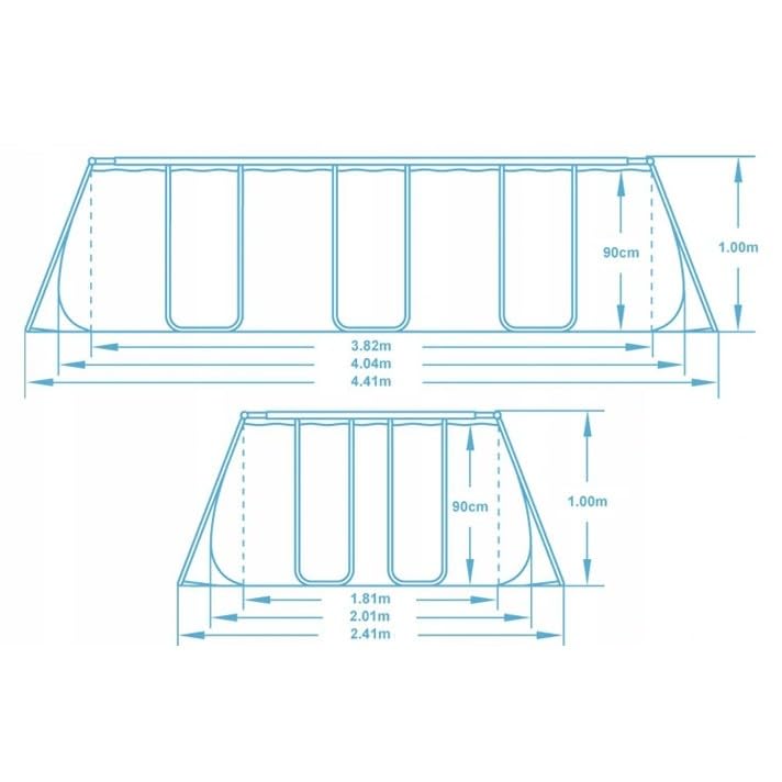 BESTWAY 56441 - Piscina Desmontable Tubular Power Steel 404x201x100 cm Depuradora de cartucho de 2.006 litros/hora