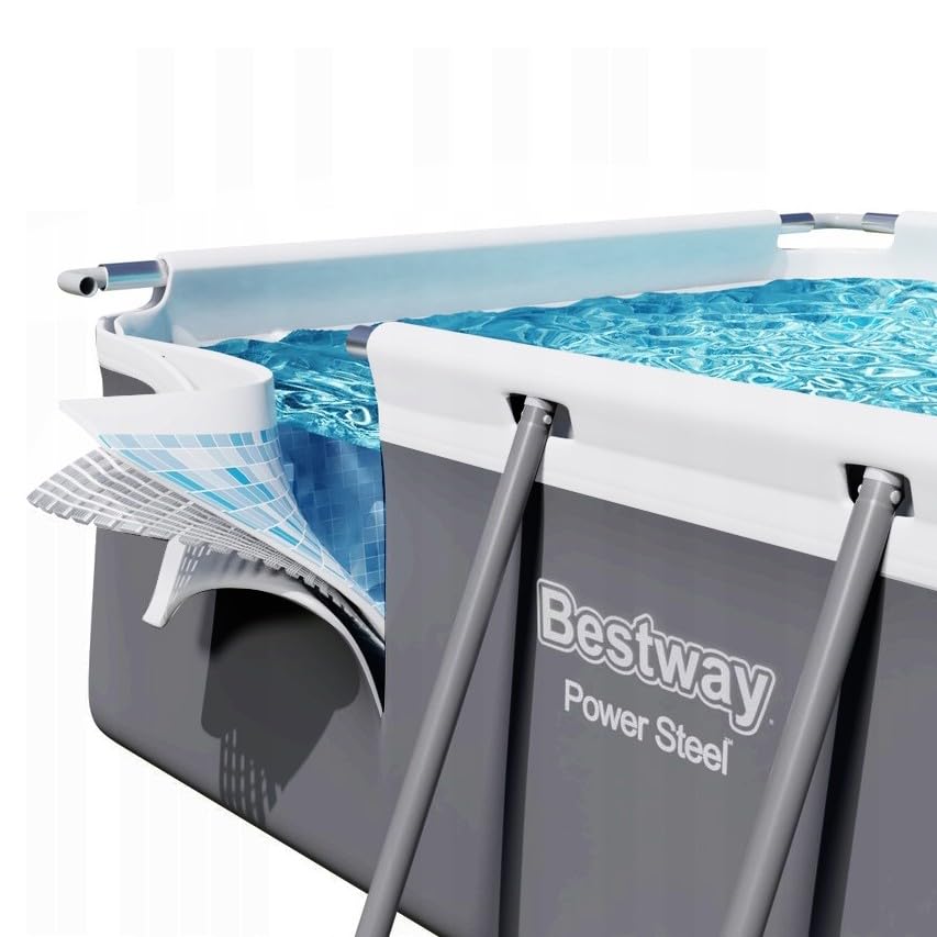 BESTWAY 56441 - Piscina Desmontable Tubular Power Steel 404x201x100 cm Depuradora de cartucho de 2.006 litros/hora