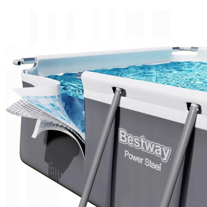 BESTWAY 56441 - Piscina Desmontable Tubular Power Steel 404x201x100 cm Depuradora de cartucho de 2.006 litros/hora
