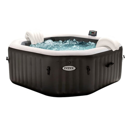 Intex Spa hinchable 4 personas octogonal, Burbujas Deluxe y chorros de agua (55081)