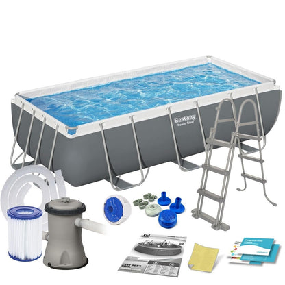 BESTWAY 56441 - Piscina Desmontable Tubular Power Steel 404x201x100 cm Depuradora de cartucho de 2.006 litros/hora