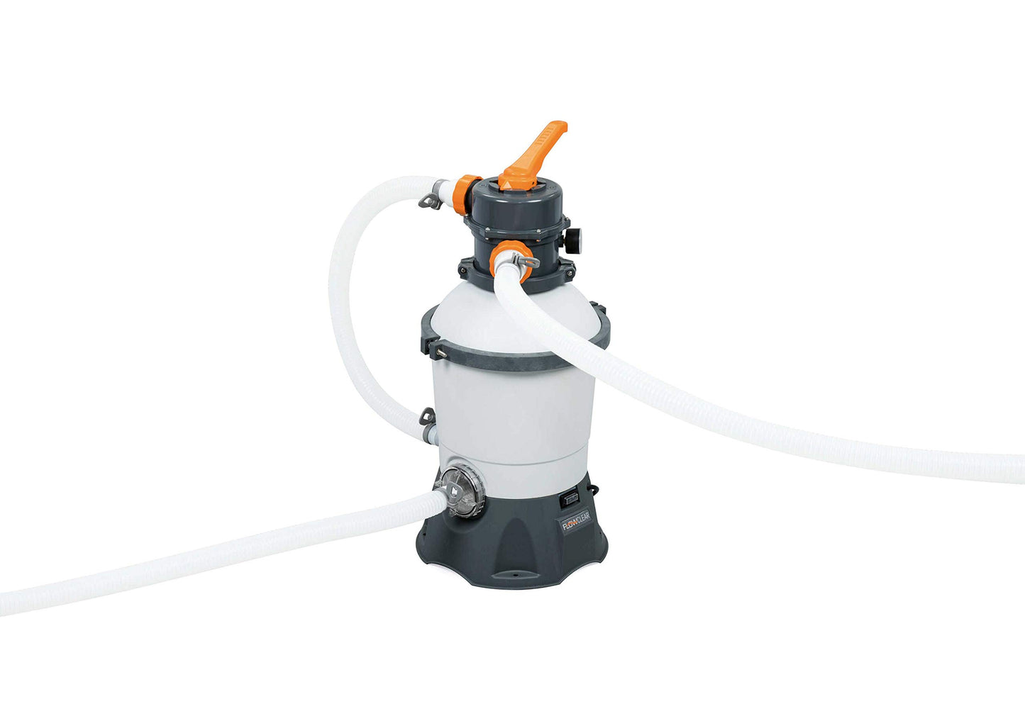 Bestway Power Steel Frame - Piscina con Filtro de Arena (488 x 244 x 122 cm, Cuadrado), Color Gris Claro