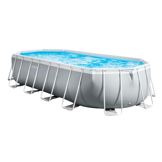 Intex 26798NP - Piscina desmontable ovalada intex prism frame 610x305x122 cm con depuradora