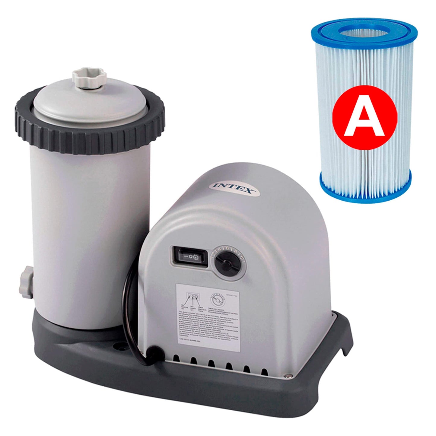 Intex 26798NP - Piscina desmontable ovalada intex prism frame 610x305x122 cm con depuradora