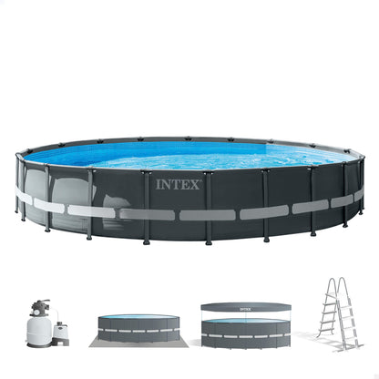 Intex Piscina elevada redonda Ultra XTR Frame 610x122 cm con depuradora (55218)