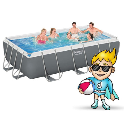 BESTWAY 56441 - Piscina Desmontable Tubular Power Steel 404x201x100 cm Depuradora de cartucho de 2.006 litros/hora