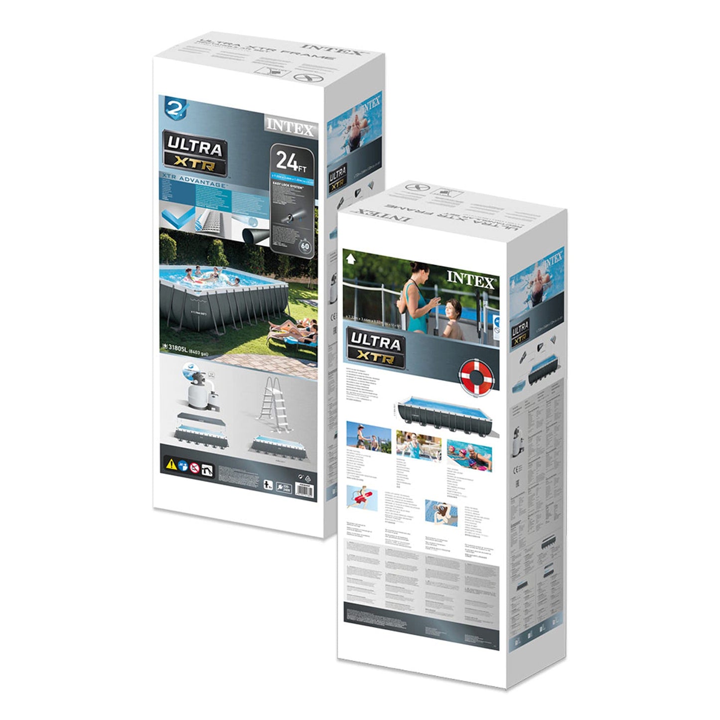 INTEX 55221 - Piscina elevada Rectangular Ultra XTR Frame 732x366x132 cm + depuradora