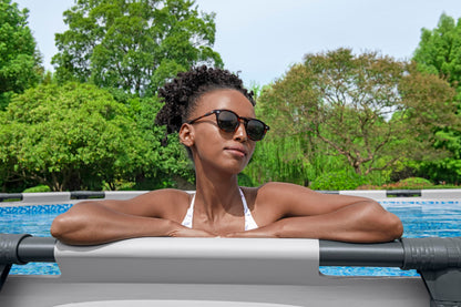 Bestway Steel Pro MAX Frame - Juego de Piscina con Bomba de Filtro (diámetro 366 x 100 cm), Color Gris Claro