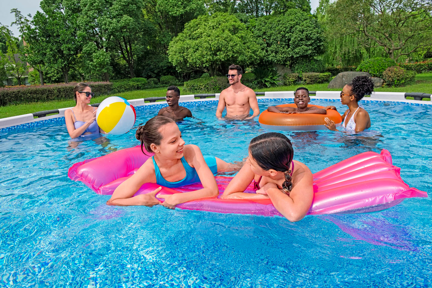 Bestway Steel Pro MAX Frame - Juego de Piscina con Bomba de Filtro (diámetro 366 x 100 cm), Color Gris Claro