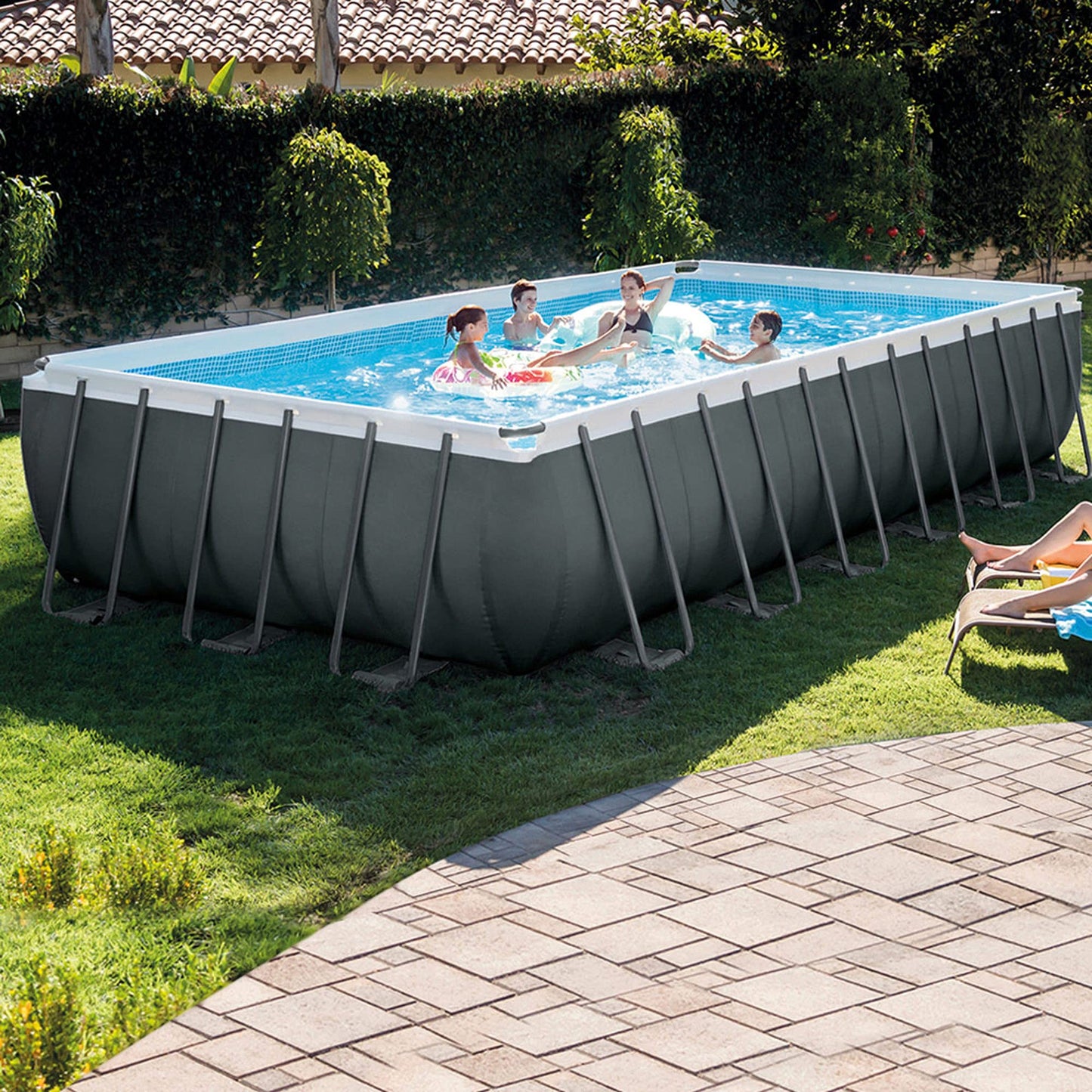 INTEX 55221 - Piscina elevada Rectangular Ultra XTR Frame 732x366x132 cm + depuradora