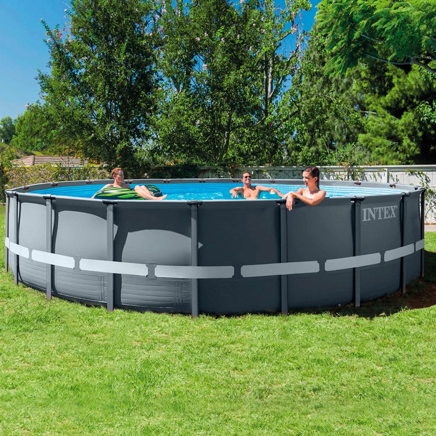 Intex Piscina elevada redonda Ultra XTR Frame 610x122 cm con depuradora (55218)